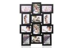 Multi Aperture Wooden Collage Photo Frame - Black