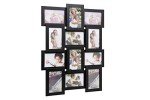 Multi Aperture Wooden Collage Photo Frame - Black