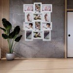 Trendi® Large Multi-Opening Photo Frame, Black/White