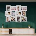 Trendi® Large Multi-Opening Photo Frame, Black/White