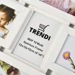 Trendi® Large Multi-Opening Photo Frame, Black/White