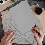 15 Sheets of Thick Recycled Grey Cardstock