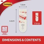 Small White Command Poster Hanging Strips - 12 Pack