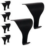 Matt Black Moulding Hook Dado Picture Rail - 10 Pack