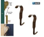 Bronze Heavy-Duty Picture Hanging Hooks - 10 Pack