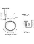 Heavy Duty Stainless Steel Picture Rail Hooks - 5 Pack