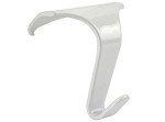 Contemporary White Photo Rail Hooks - Pack of 4