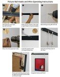 Heavy Duty Stainless Steel Picture Rail Hooks - 5 Pack
