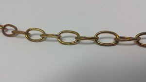 Polished Oval Brass Chain 13x8mm Sold by Meter