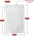 A4 Self-Seal Crystal Clear Cellophane Bags - 100 Pack