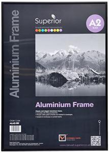 Aluminium Picture Frame with Black Finish, Plexiglass