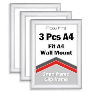 Silver A4 Snap Frames - 3 Pack