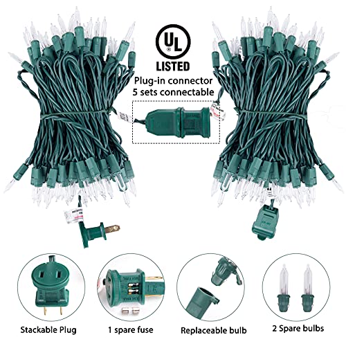 100 Count Clear Christmas String Lights - 25 Feet