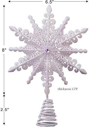 Iridescent Glittered Christmas Star Tree Topper
