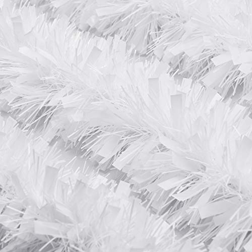 White Metallic Tinsel Garland for Christmas Decor