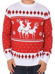 Men’s Reindeer Menage A Trois Christmas Sweater