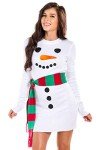 Snowman Ugly Christmas Sweater Dress for Women