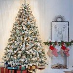 Pre-Lit 7.5ft Snow Flocked Christmas Tree