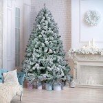 Pre-Lit 7.5ft Snow Flocked Christmas Tree