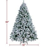 Pre-Lit 7.5ft Snow Flocked Christmas Tree