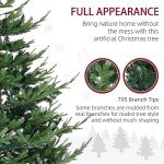 6ft Realistic Pine Hinged Christmas Tree