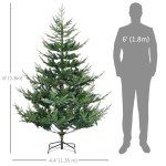 6ft Realistic Pine Hinged Christmas Tree