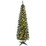 6' Pre-Lit Slim Noble Fir Christmas Tree