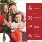 6' Pre-Lit Slim Noble Fir Christmas Tree