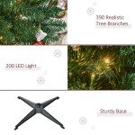 6' Pre-Lit Slim Noble Fir Christmas Tree