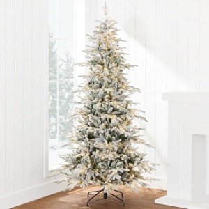 Pre-Lit 6ft Flocked Aspen Christmas Tree