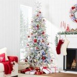 Pre-Lit 6ft Flocked Aspen Christmas Tree
