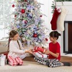 Pre-Lit 6ft Flocked Aspen Christmas Tree