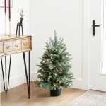 3 ft Artificial Christmas Tree with White Lights