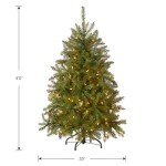 Pre-Lit Mini Dunhill Fir Christmas Tree - 4 Feet