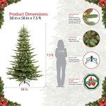 Puleo 7.5ft Pre-Lit Aspen Fir Christmas Tree