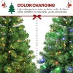 6ft Pre-Lit Multicolor Christmas Tree with Stand