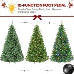 6ft Pre-Lit Multicolor Christmas Tree with Stand