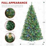 6ft Pre-Lit Multicolor Christmas Tree with Stand