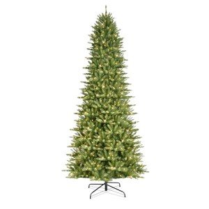 9ft Pre-Lit Slim Fraser Fir Christmas Tree