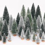 Mini Bottle Brush Christmas Trees - 21 Pack