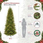 9ft Pre-Lit Slim Fraser Fir Christmas Tree
