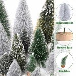 Mini Bottle Brush Christmas Trees - 21 Pack