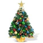 22" Mini Christmas Tree with LED Lights & Star