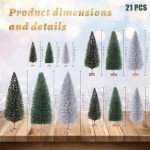 Mini Bottle Brush Christmas Trees - 21 Pack