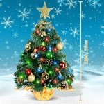 22" Mini Christmas Tree with LED Lights & Star