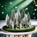 Mini Bottle Brush Christmas Trees - 21 Pack