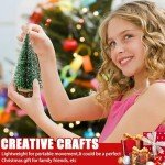 6pcs Mini Bottle Brush Christmas Trees Decor