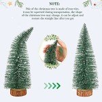 5 Mini Snowy Christmas Trees for Table Decor
