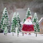 Mini Snow Pine Trees for Christmas Decorations - 35 Pack