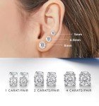 Sparkling Moissanite Stud Earrings in Sterling Silver